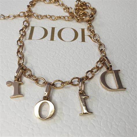 dior kette buchstaben gold